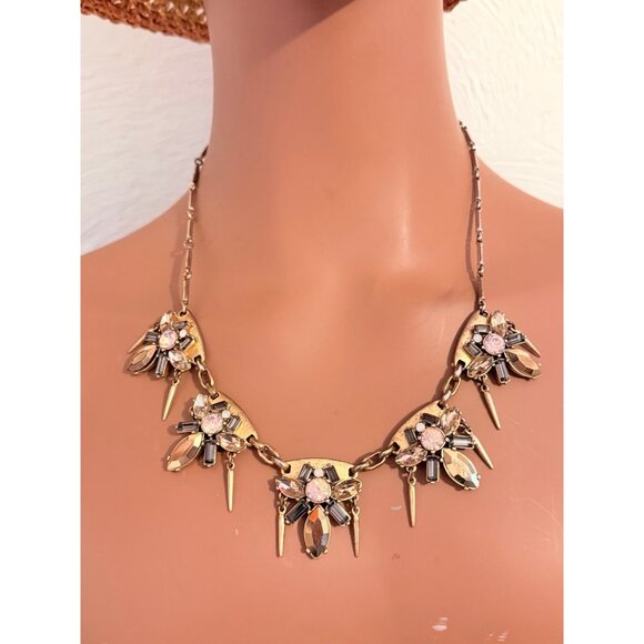 Jcrew Bee Style Rhinestones Statement Necklace - Picture 7 of 8